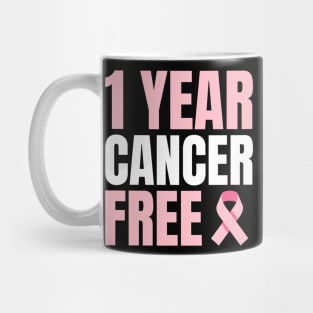 1 Year Cancer Free Remission Breast Leukemia Colon Survivor Mug